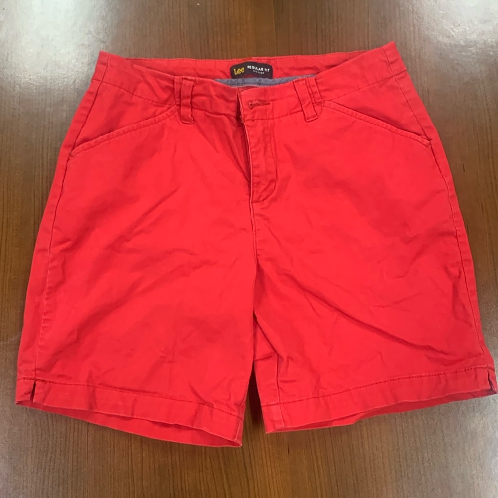 Lee jeans red shorts